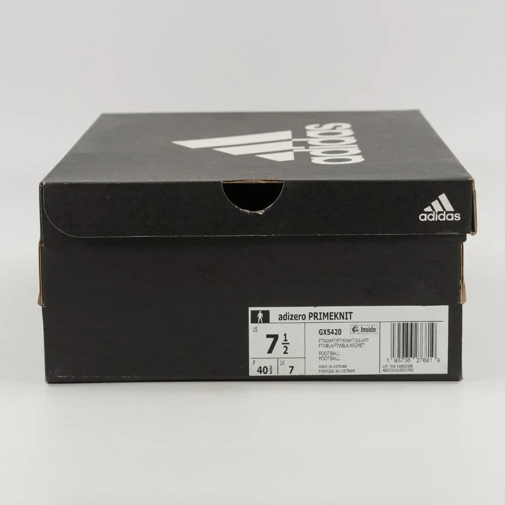 Adidas Adizero Primeknit 'White Silver Metallic' GX5420 Football Cleats